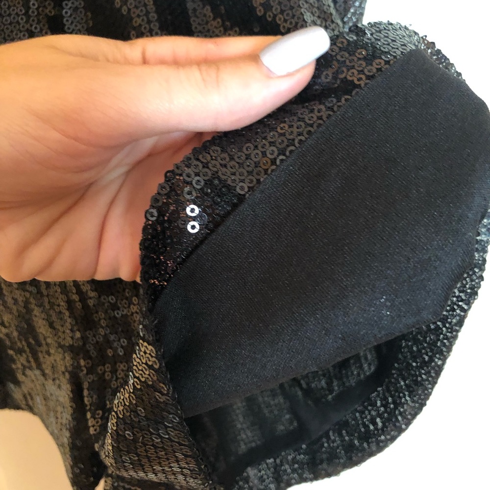 Black Sequin Romper - image 5